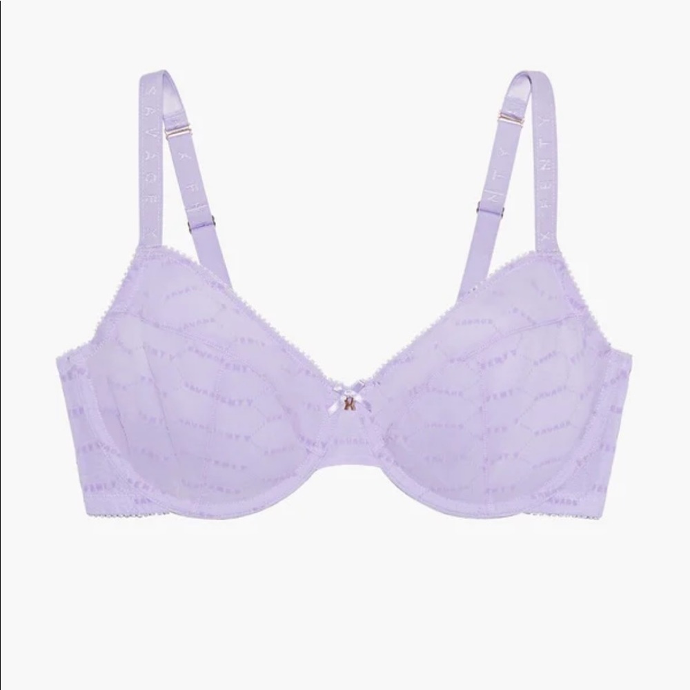 Savage X Fenty Flocked Logo Unlined Bra